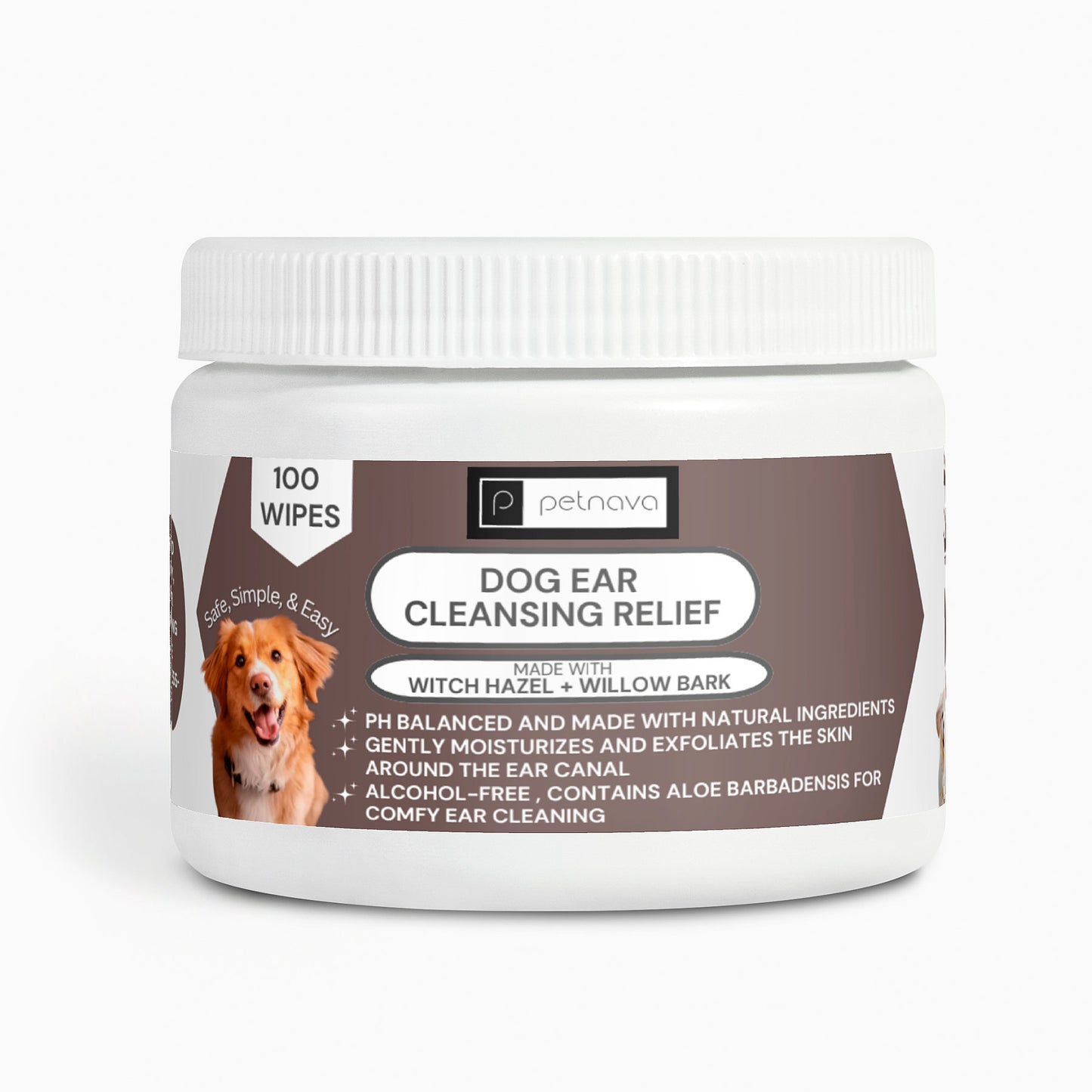 Ear Cleansing Relief Wipes for Dogs