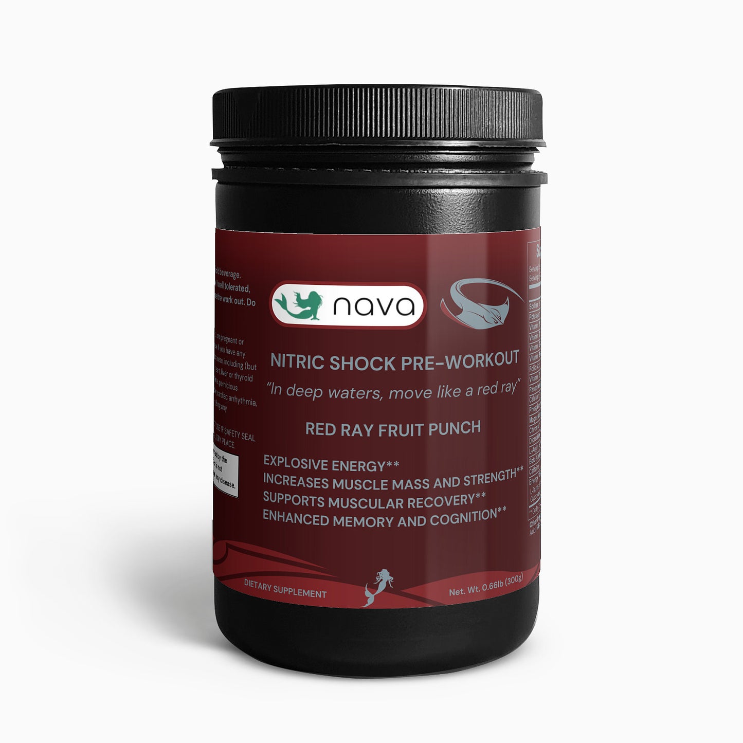 Nitric Shock Pre-Workout Powder | Red Ray ‘ Fruit Punch Flavor