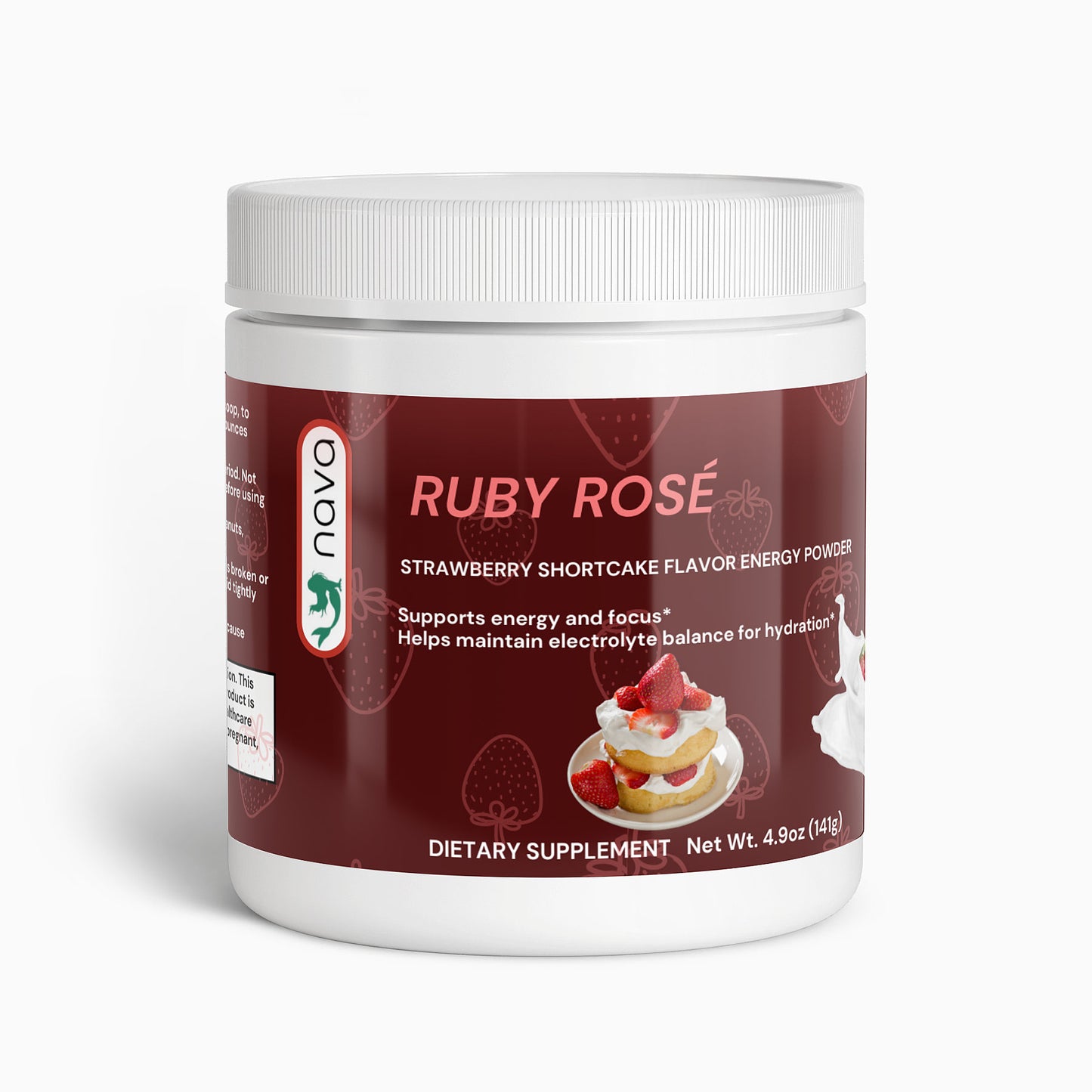 Energy Powder (Strawberry Shortcake) | Ruby Rosé