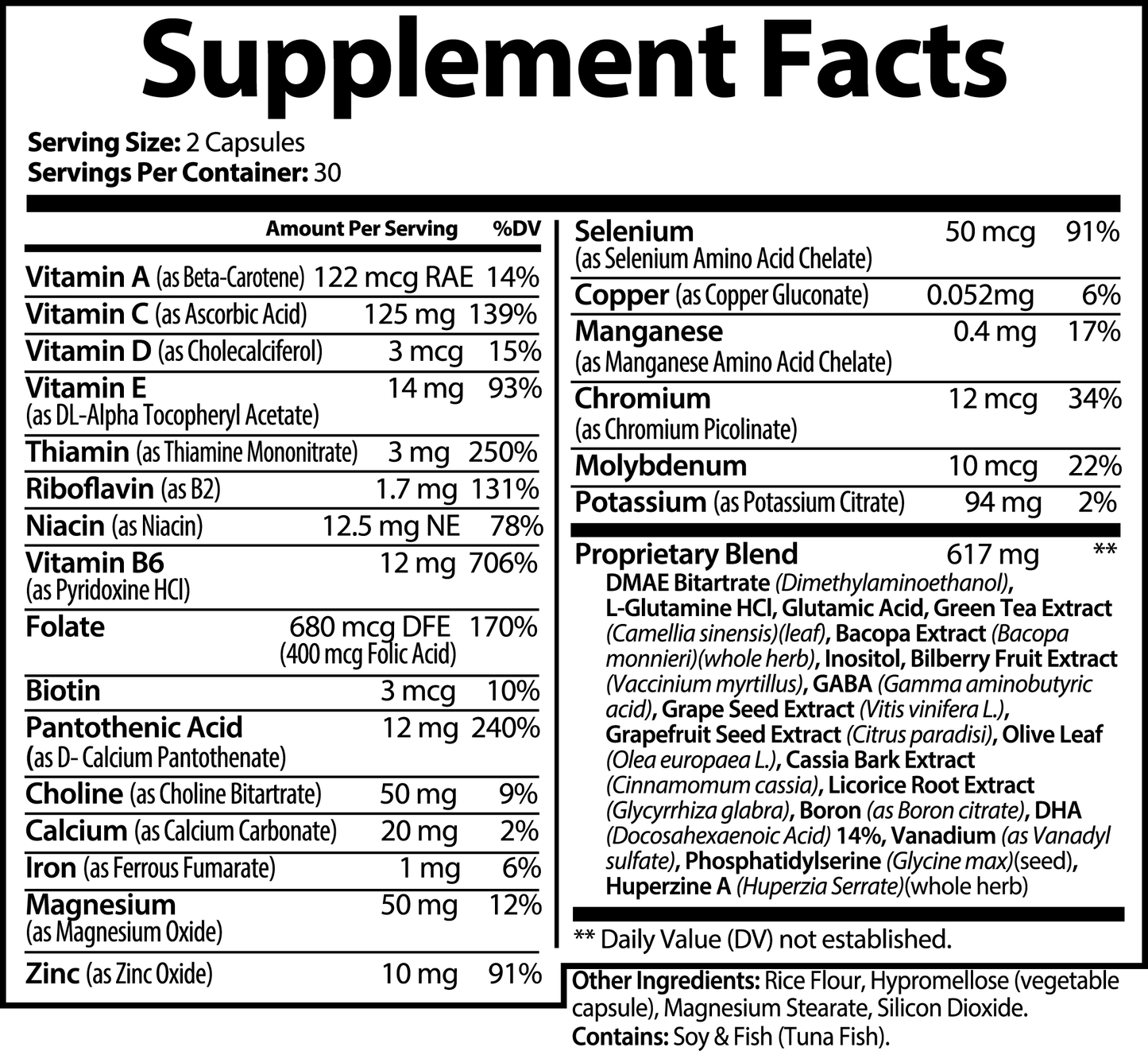 Brain & Focus Nootropic Formula